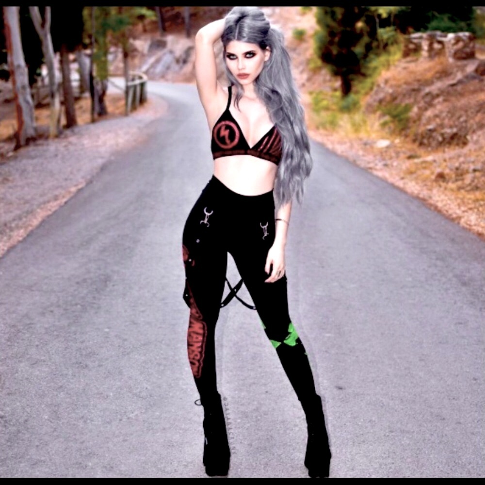 Marilyn Manson x Killstar bondage strap leggings